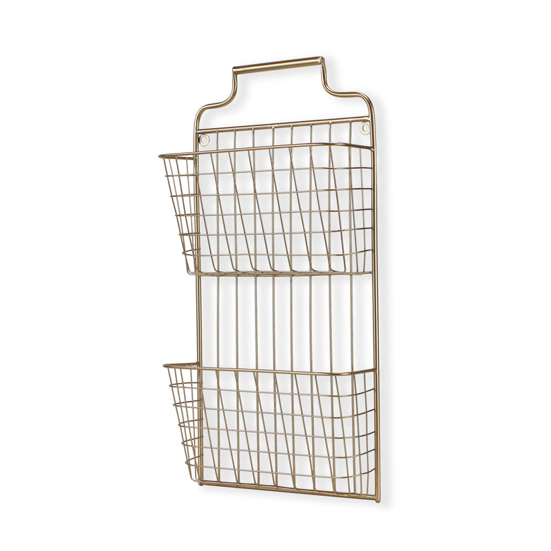 4605<p>Linnet Gold Wall Basket</p>