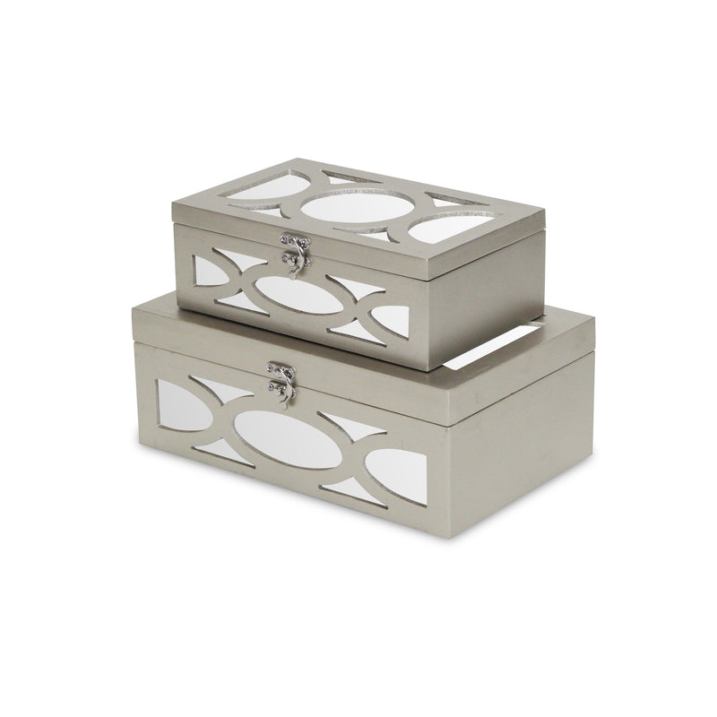 4668-2CHG<p>Harlane Mirrored Champagne Boxes</p>