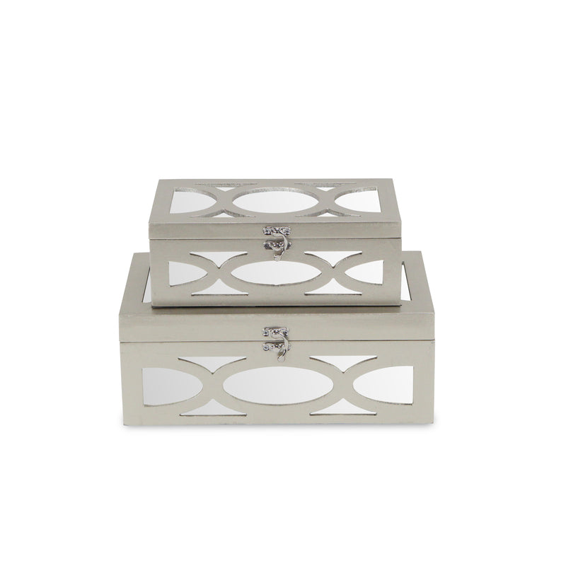 4668-2CHG<p>Harlane Mirrored Champagne Boxes</p>