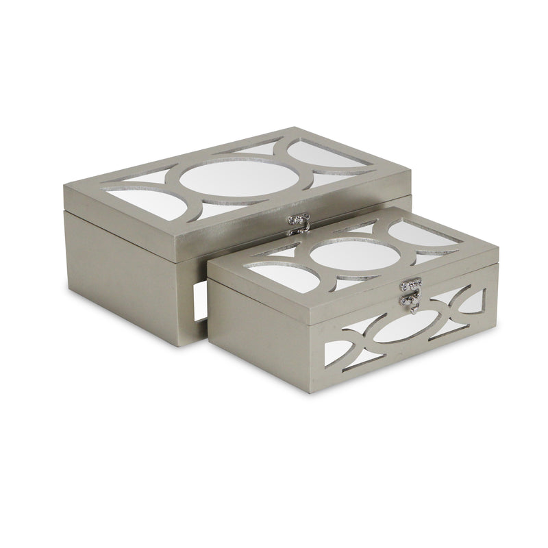 4668-2CHG<p>Harlane Mirrored Champagne Boxes</p>