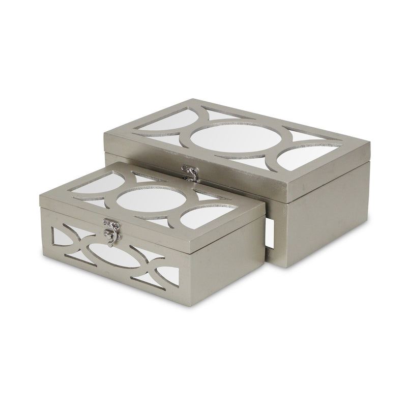 4668-2CHG<p>Harlane Mirrored Champagne Boxes</p>