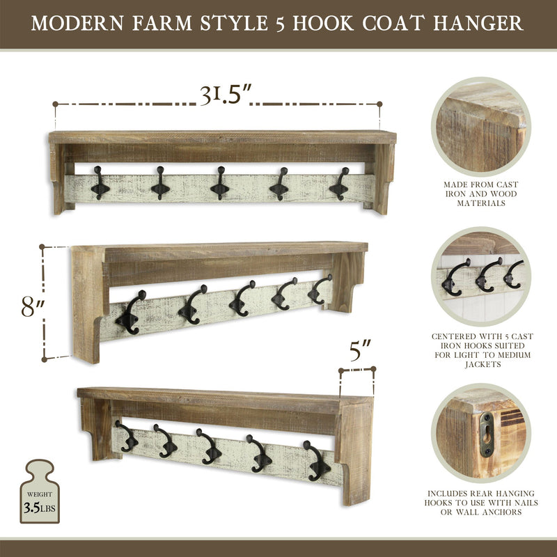 4672 - Truss Farm Style Coat Hanger