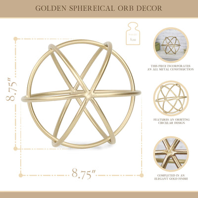 4720L - Thayer Gold Orb Décor - Large