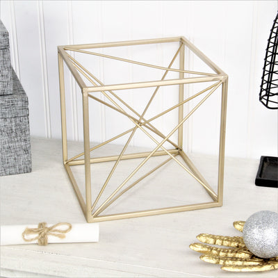 4738L - Emel Gold Cube Decor