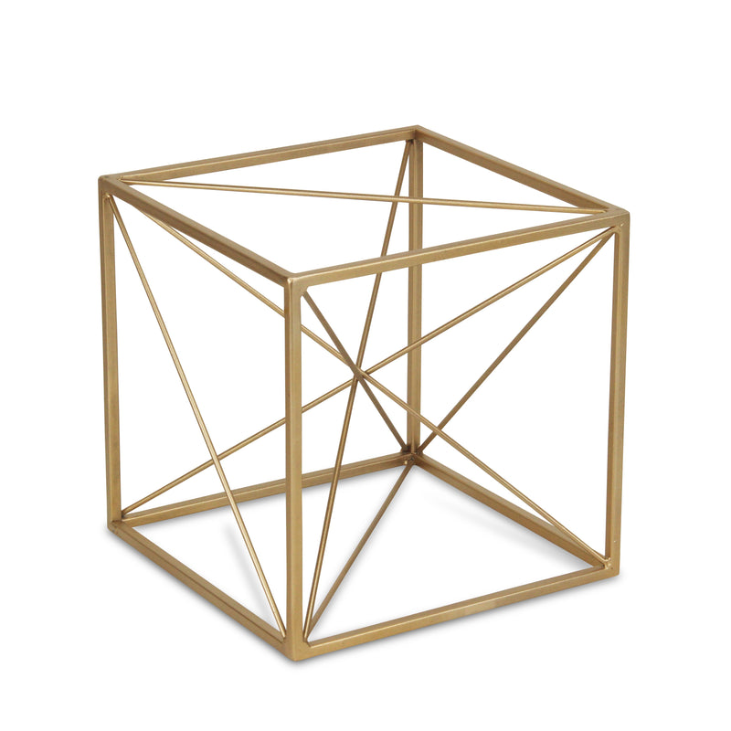 4738L - Emel Gold Cube Decor