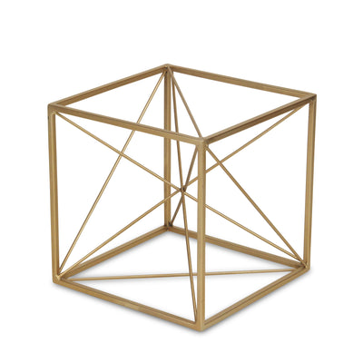 4738L - Emel Gold Cube Décor - Large