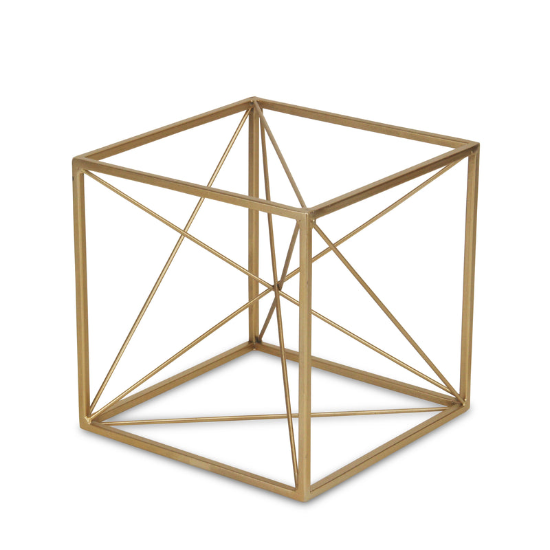 4738L - Emel Gold Cube Decor