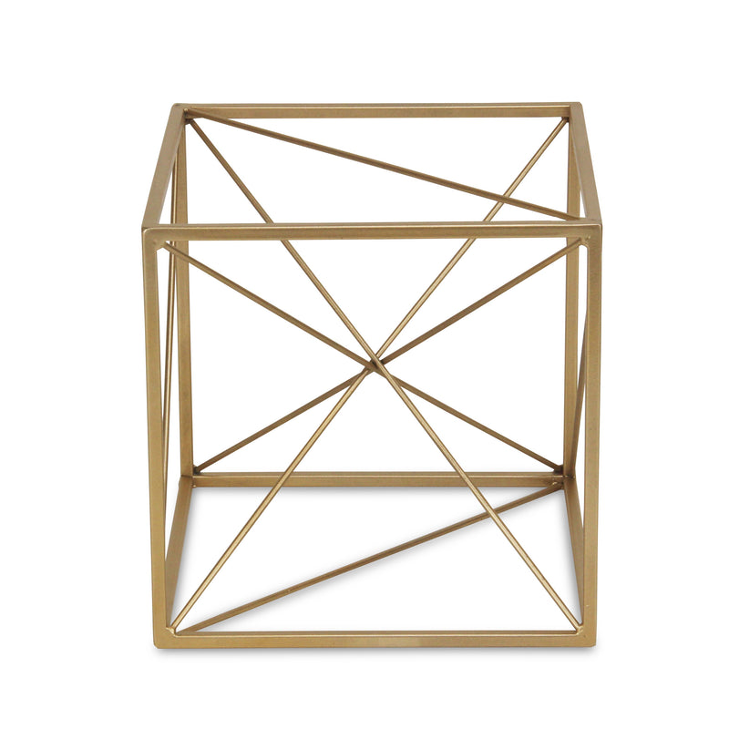 4738L - Emel Gold Cube Decor