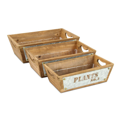 4812-3 - Persim Tapered Wood Crates