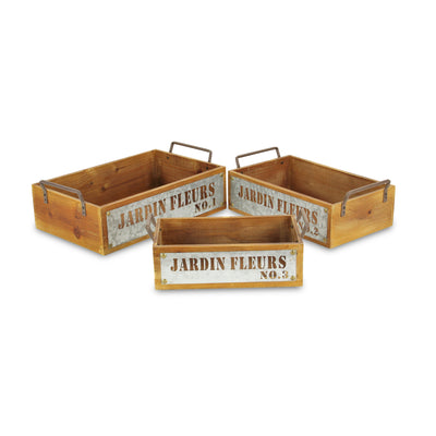 4813-3R - Quillen Jardin Fleurs Crates