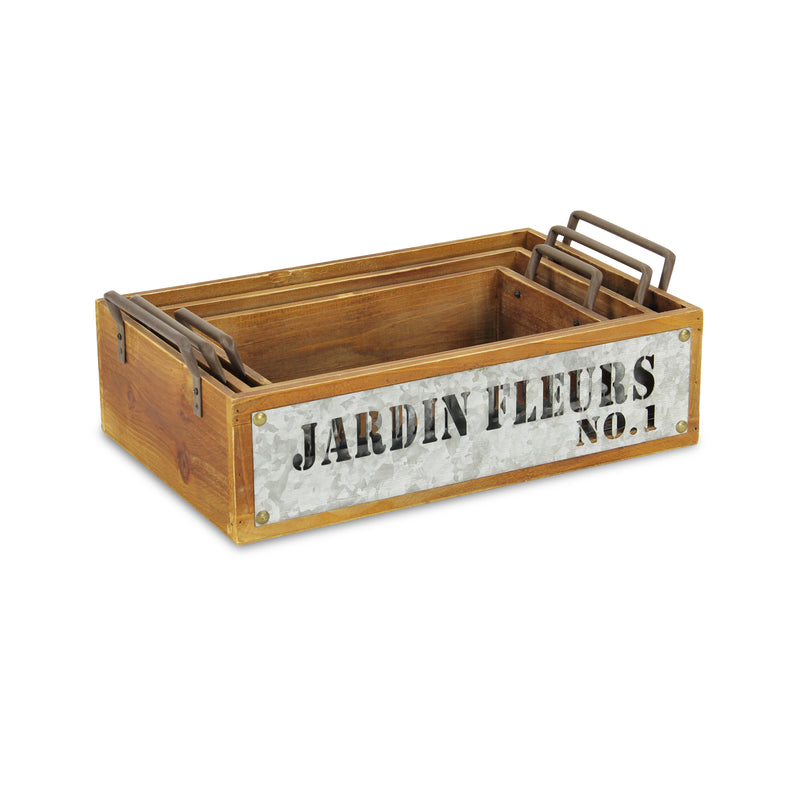 4813-3R - Quillen Jardin Fleurs Crates