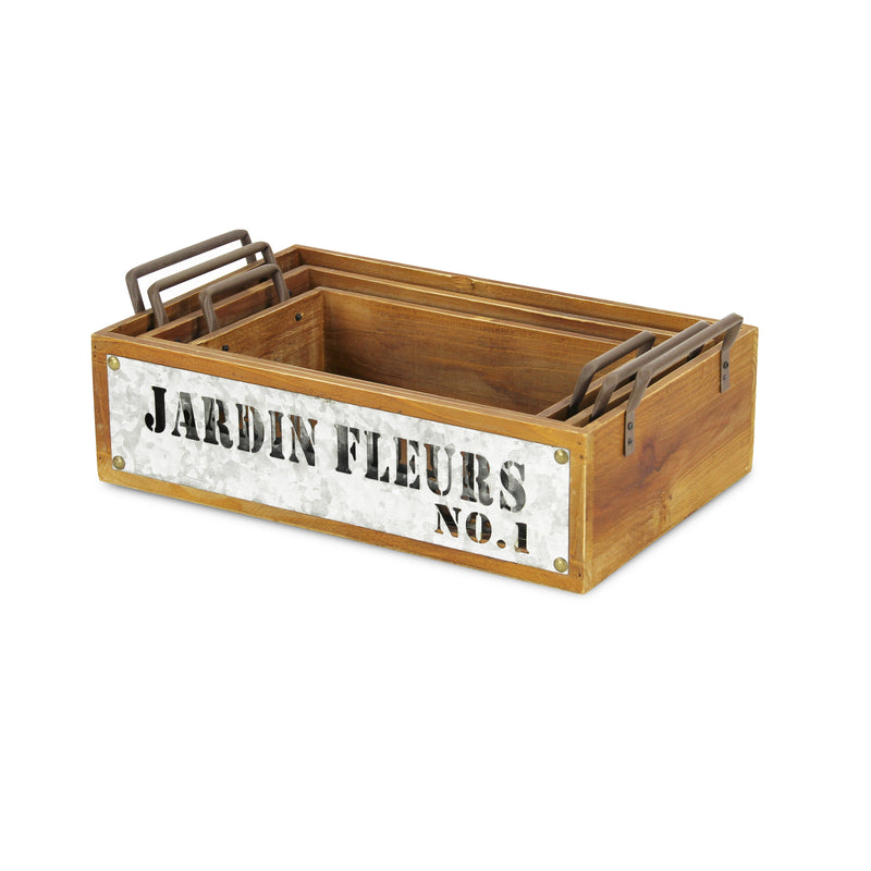 4813-3R - Quillen Jardin Fleurs Crates