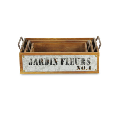 4813-3R<p>Quillen Jardin Fleurs Crates</p>