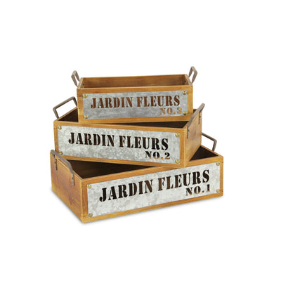 4813-3R<p>Quillen Jardin Fleurs Crates</p>