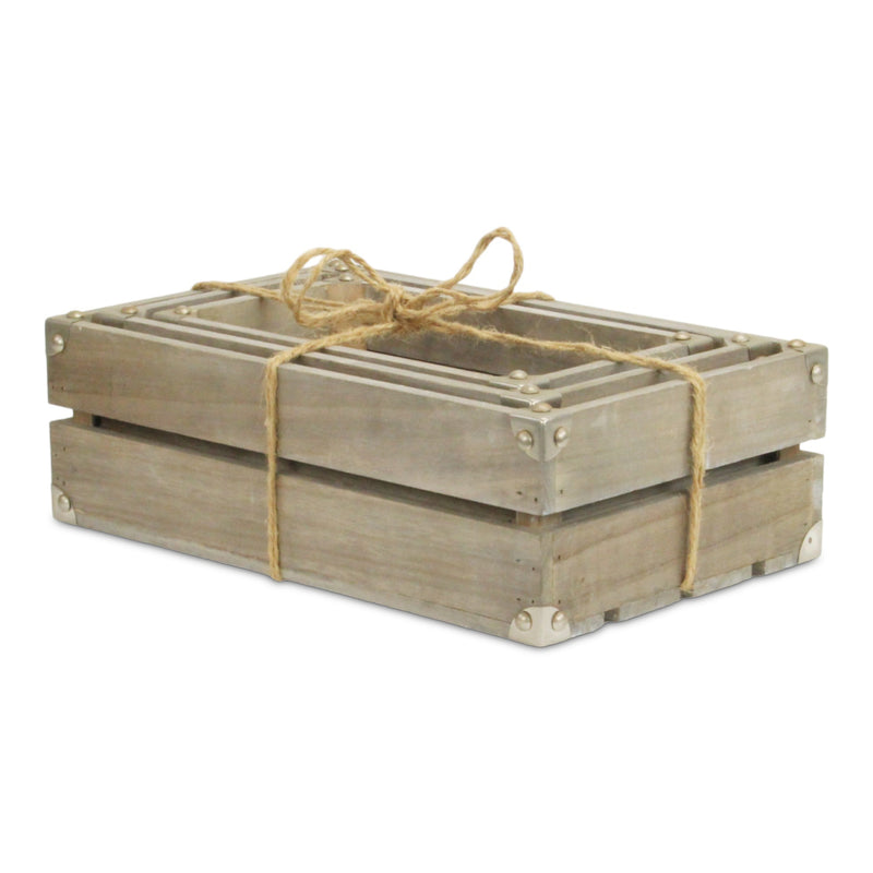 4832-3E - Rustic Farmstead Rectangular Crates