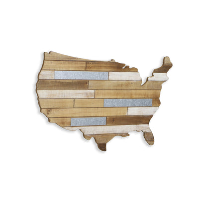 4834 - Tellur 31" Wood USA Map