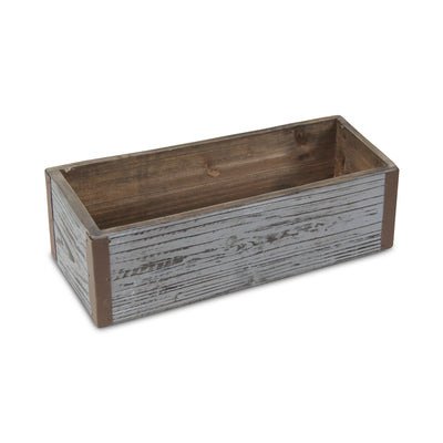 4911-12GW - Fiorel Rectangular Wood Planter