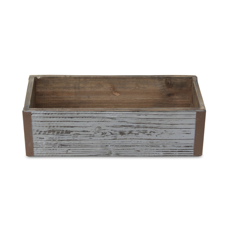 4911-12GW - Fiorel Rectangular Wood Planter