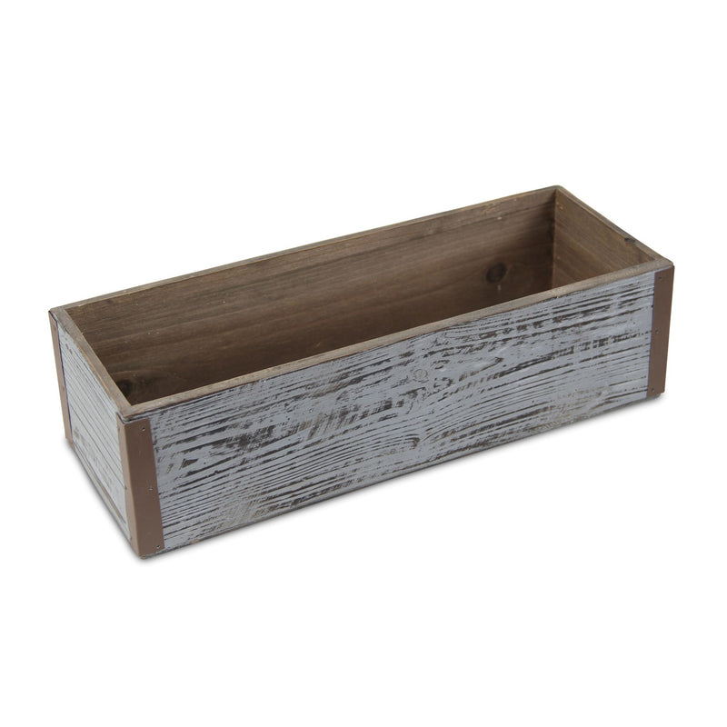 4911-14GW - Fiorel Rectangular Wood Planter