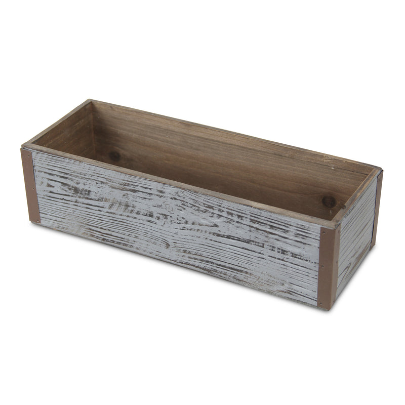 4911-14GW - Fiorel Rectangular Wood Planter