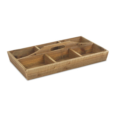 4953 - Loomstead Tapered Wood Caddy - Brown