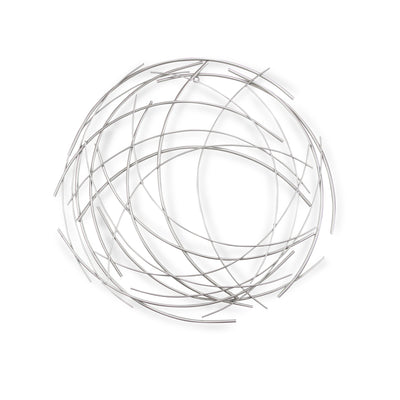 5051 - Denine Round Wall Art - Silver