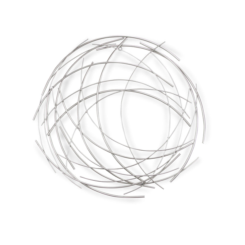 5051 - Denine Round Wall Art - Silver