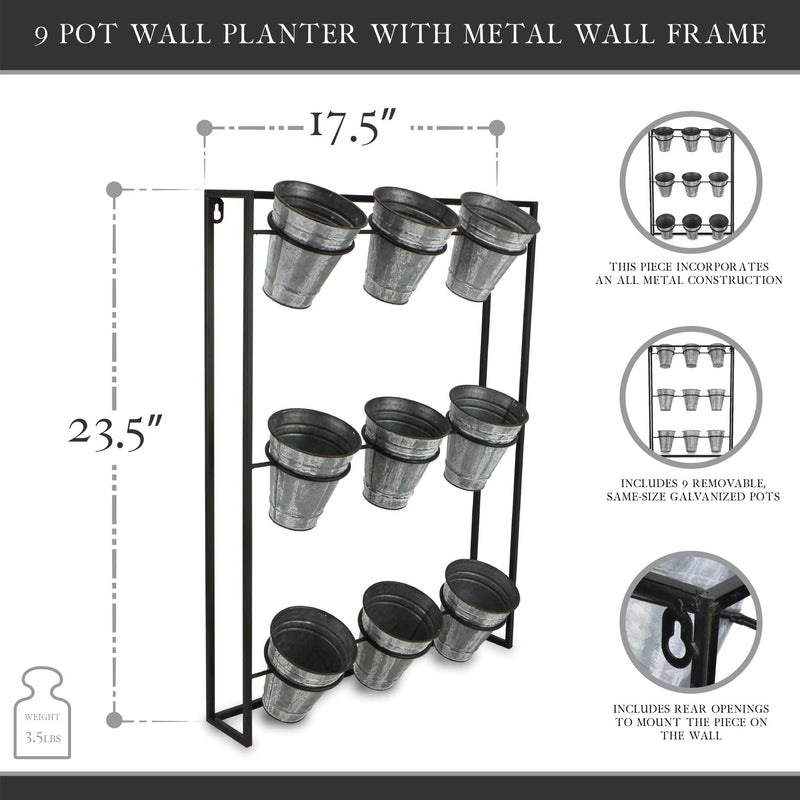 5204 - Ione 9 Pot Wall Planter