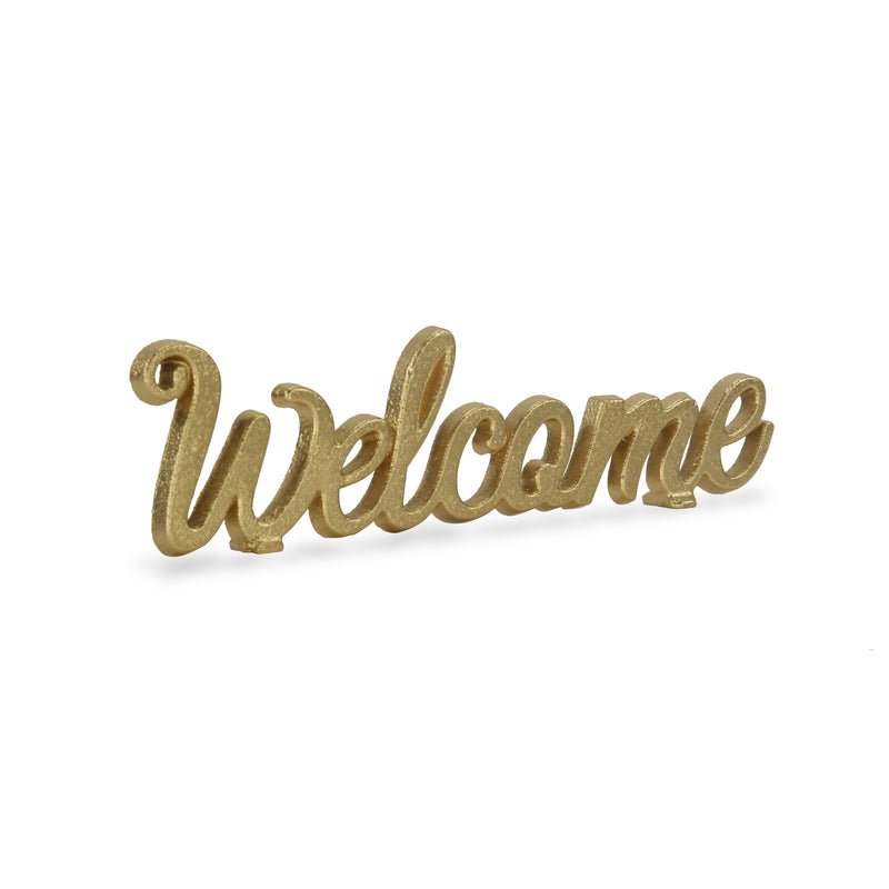5333GD - Ingrid "Welcome" Cast Iron Decor