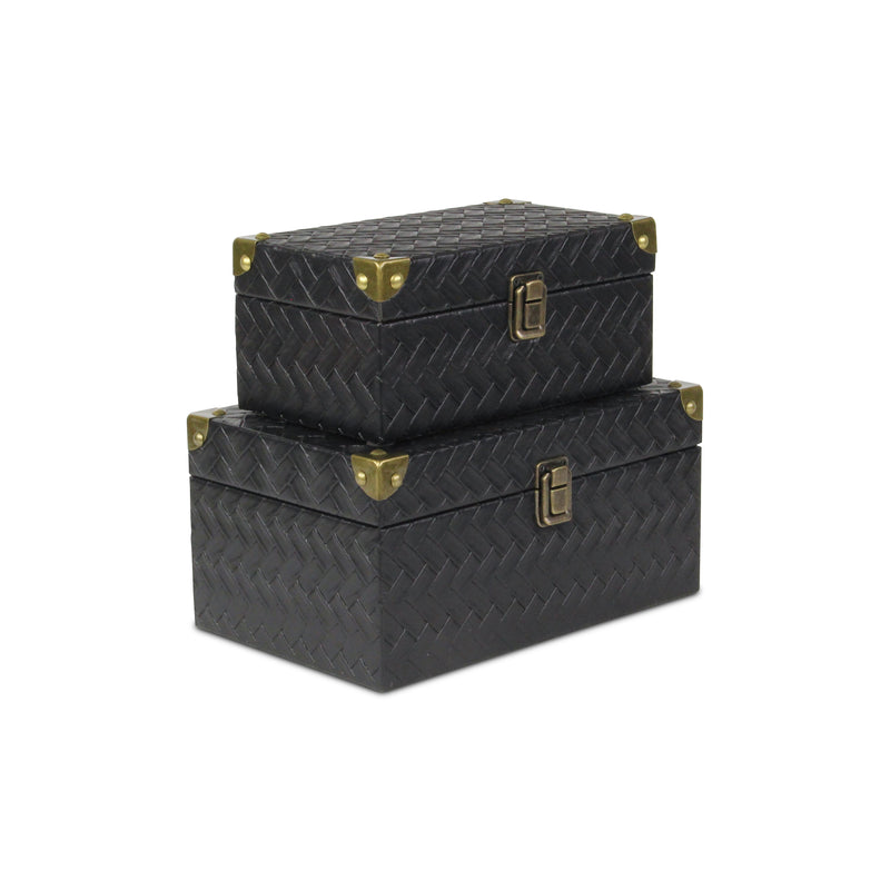 5540-2BK - Estina Black Wood Boxes