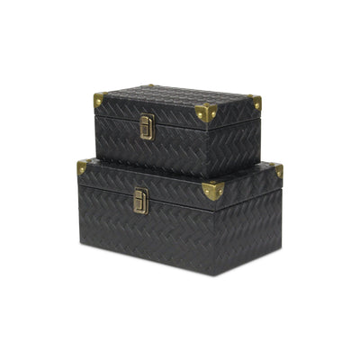 5540-2BK - Estina Black Wood Boxes
