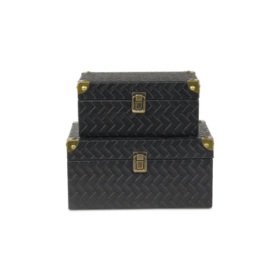 5540-2BK - Estina Black Wood Boxes