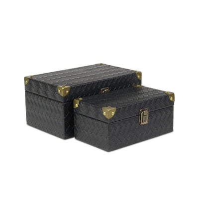 5540-2BK - Estina Black Wood Boxes