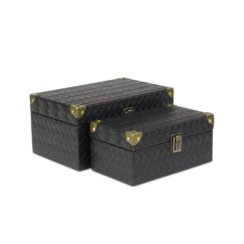 5540-2BK - Estina Black Wood Boxes