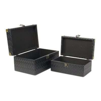 5540-2BK - Estina Black Wood Boxes