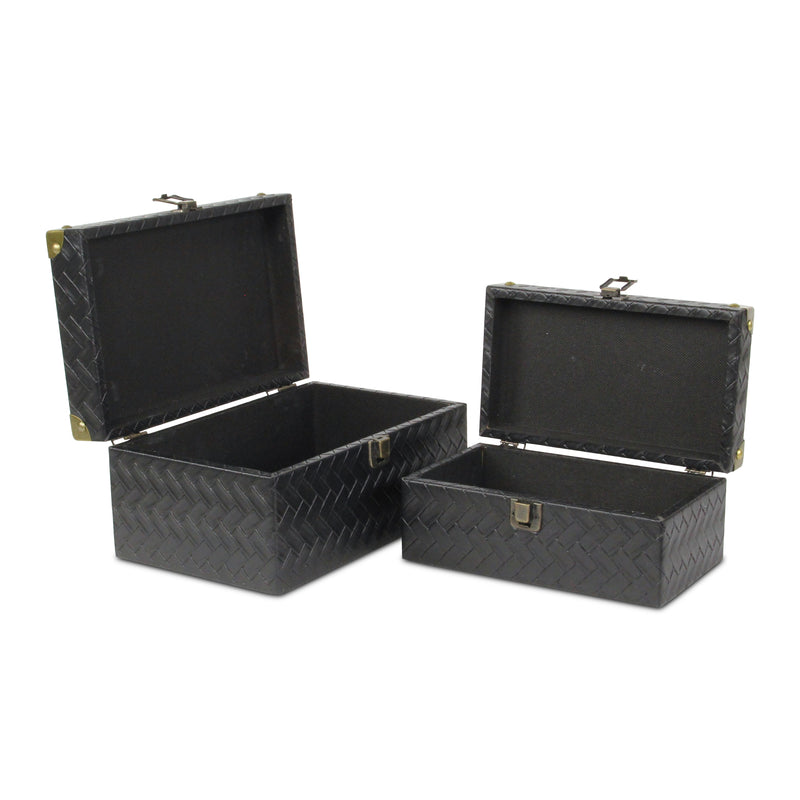 5540-2BK - Estina Black Wood Boxes