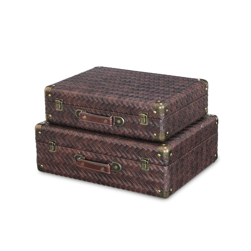 5542-2 - Estina Suitcase Wood Boxes