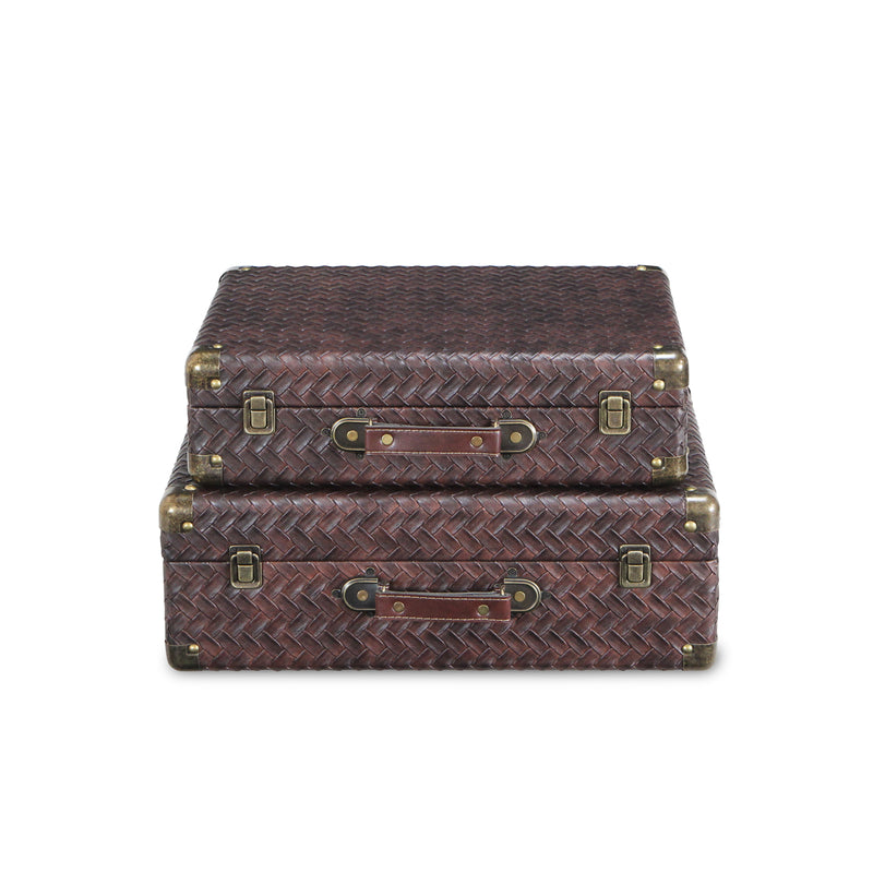 5542-2 - Estina Suitcase Wood Boxes