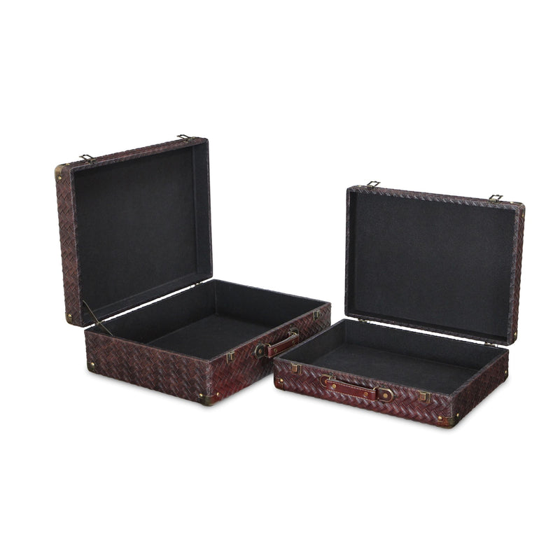 5542-2 - Estina Suitcase Wood Boxes