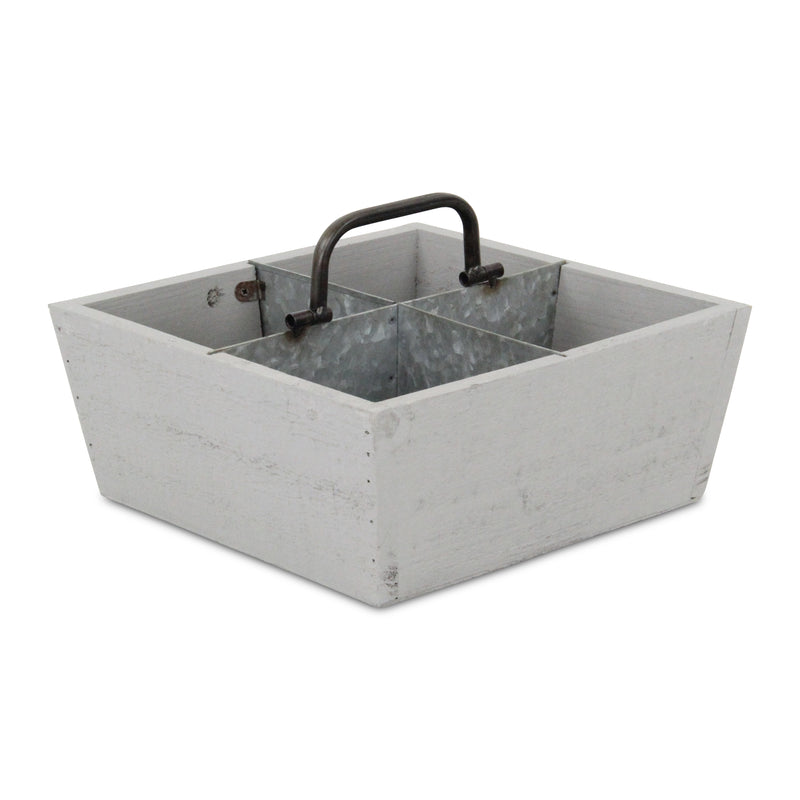 5563GR - Renee 4 Slot Wood Caddy