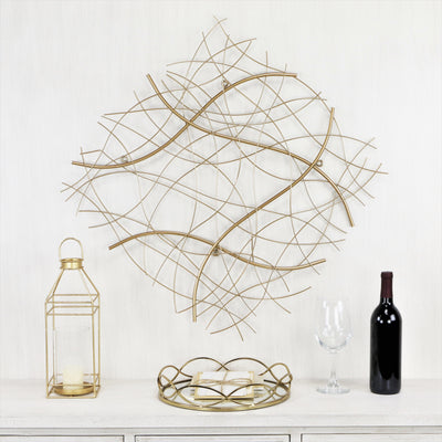 5618GD - Rivette Gold Abstract Decor