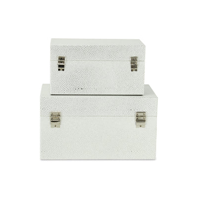 5627-2WTSV - Galena White Silver Boxes