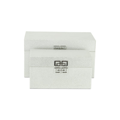 5627-2WTSV - Galena White Silver Boxes