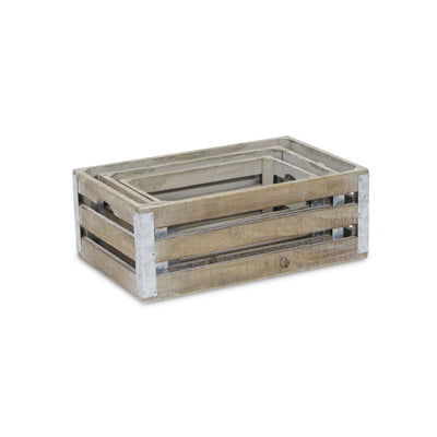5632-3 - Samil Slatted Wooden Crates