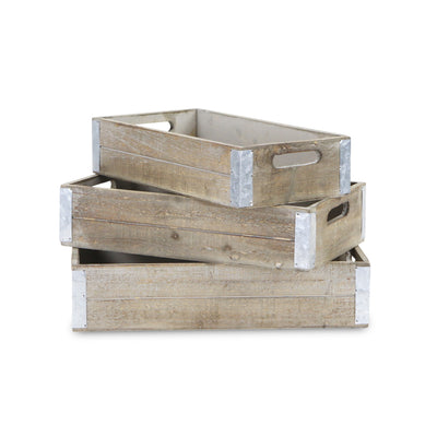 5633-3 - Samil Rect. Wooden Crates