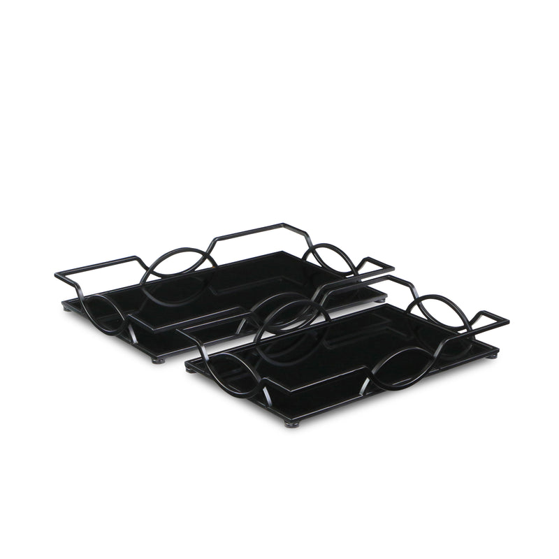 5639-2 - Gelven Black Mirror Trays