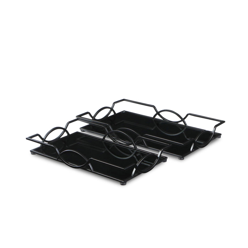 5639-2 - Gelven Black Mirror Trays