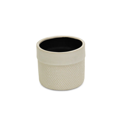 5742<p>Osanna Off-white Ceramic Pot</p>
