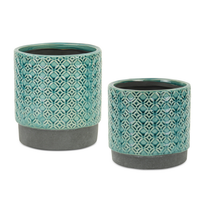 5780BL<p>Zajedani Turquoise Lattice Pot</p>