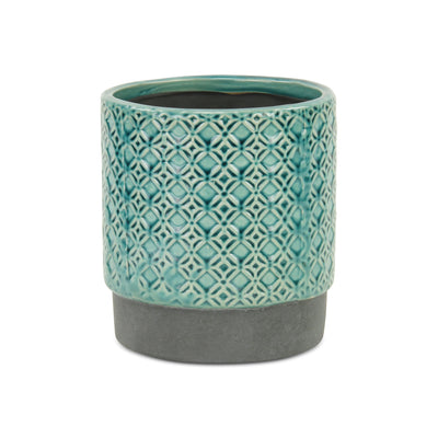 5780BL<p>Zajedani Turquoise Lattice Pot</p>